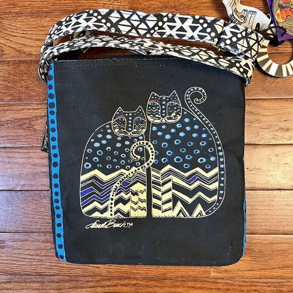 LAUREL BURCH Cat Kitten Egyptian Turquoise Crossbody Purse NWT - Picture 2 of 11